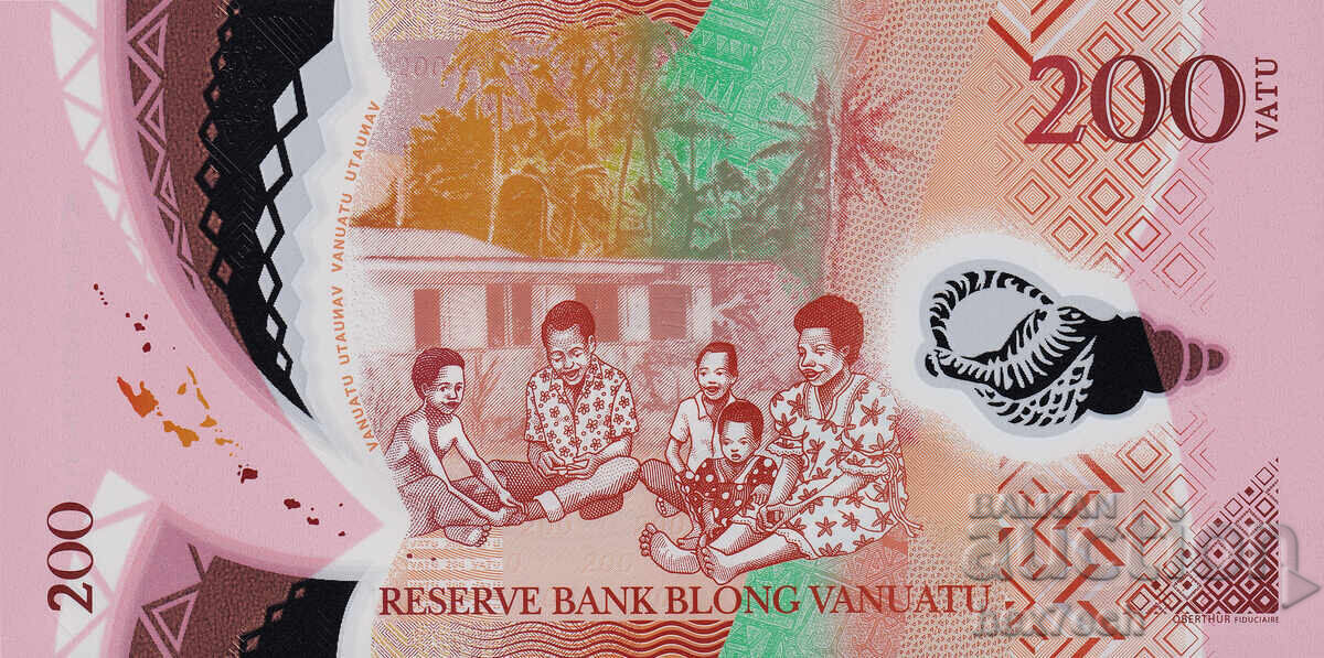 Auction ❤️ ⭐ Vanuatu 2014 200 watt polymer UNC new ⭐ ❤️ Auction ❤️ ⭐ Vanuatu 2014 200 watt polymer UNC new ⭐ ❤️