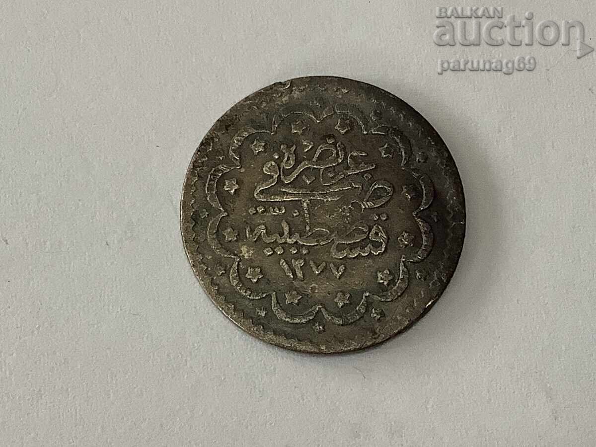 Ottoman Turkey 5 Kurush 1277/4 R (1861) year ABDULAZIZ Ottoman Turkey 5 Kurush 1277/4 R (1861) year ABDULAZIZ