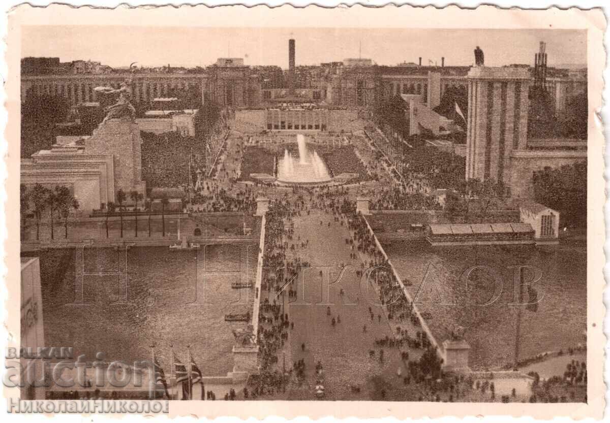 1937 FOTOGRAFIE MICĂ VECHE PARIS BULGARI LA EXPOZIȚIA D610