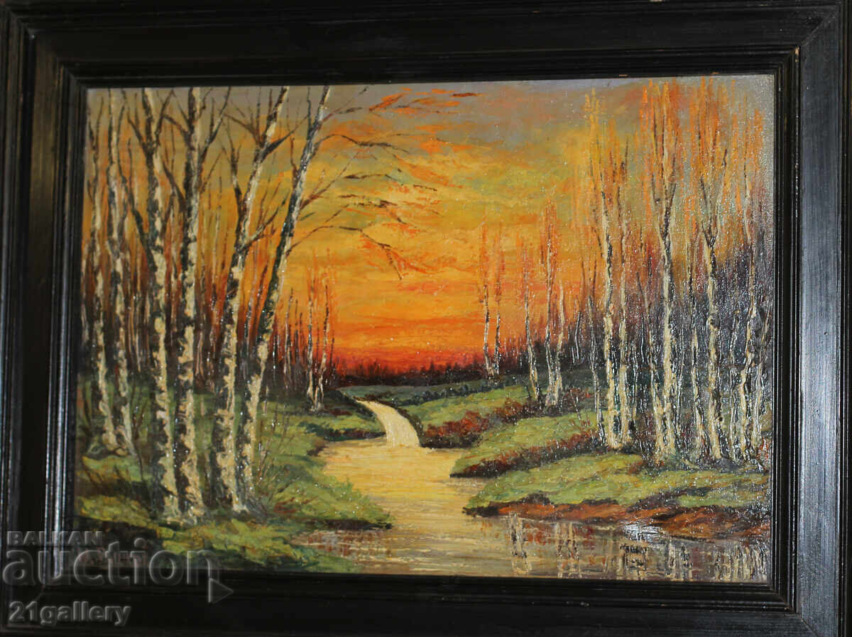 Mihail Rashkov (1934-2021) / Ulei pe pânză Peisaj cu preț 800.00 BGN | € 409.03