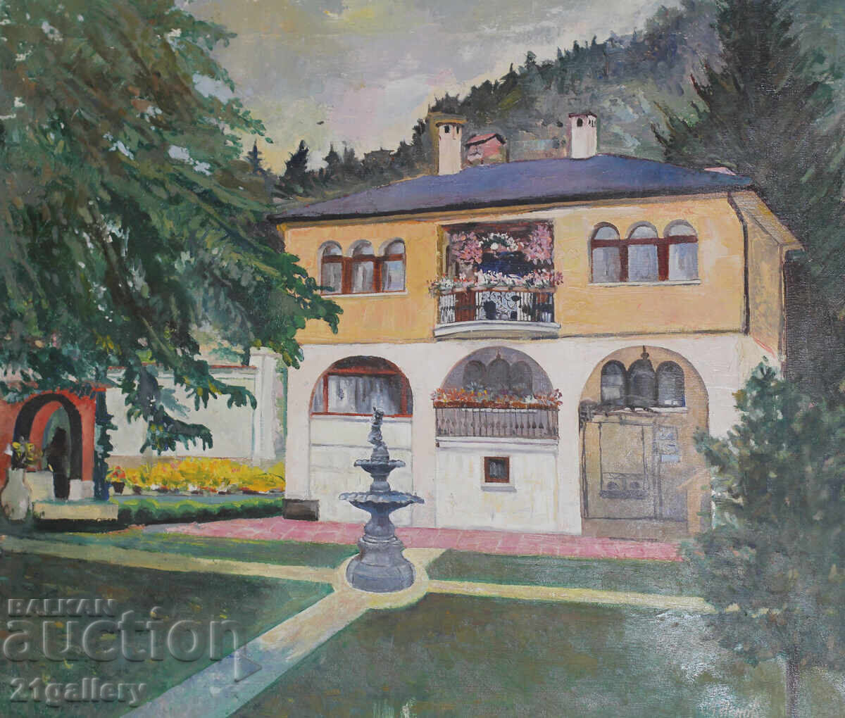 Peter Nenov (1951-) city landscape, oil paints with price 400.00 BGN | € 204.52