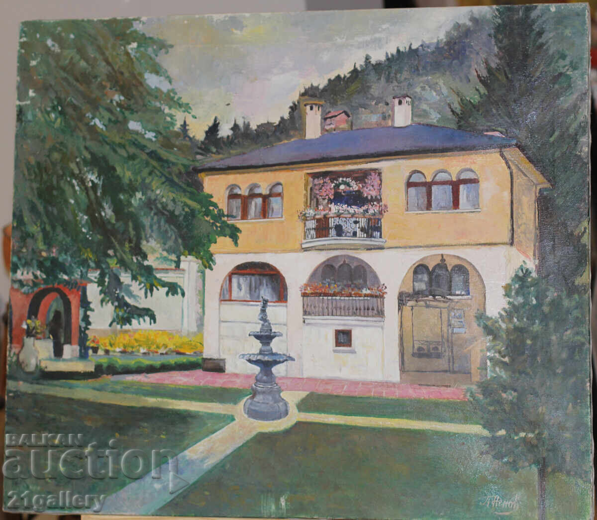 Auction  Peter Nenov (1951-) city landscape, oil paints