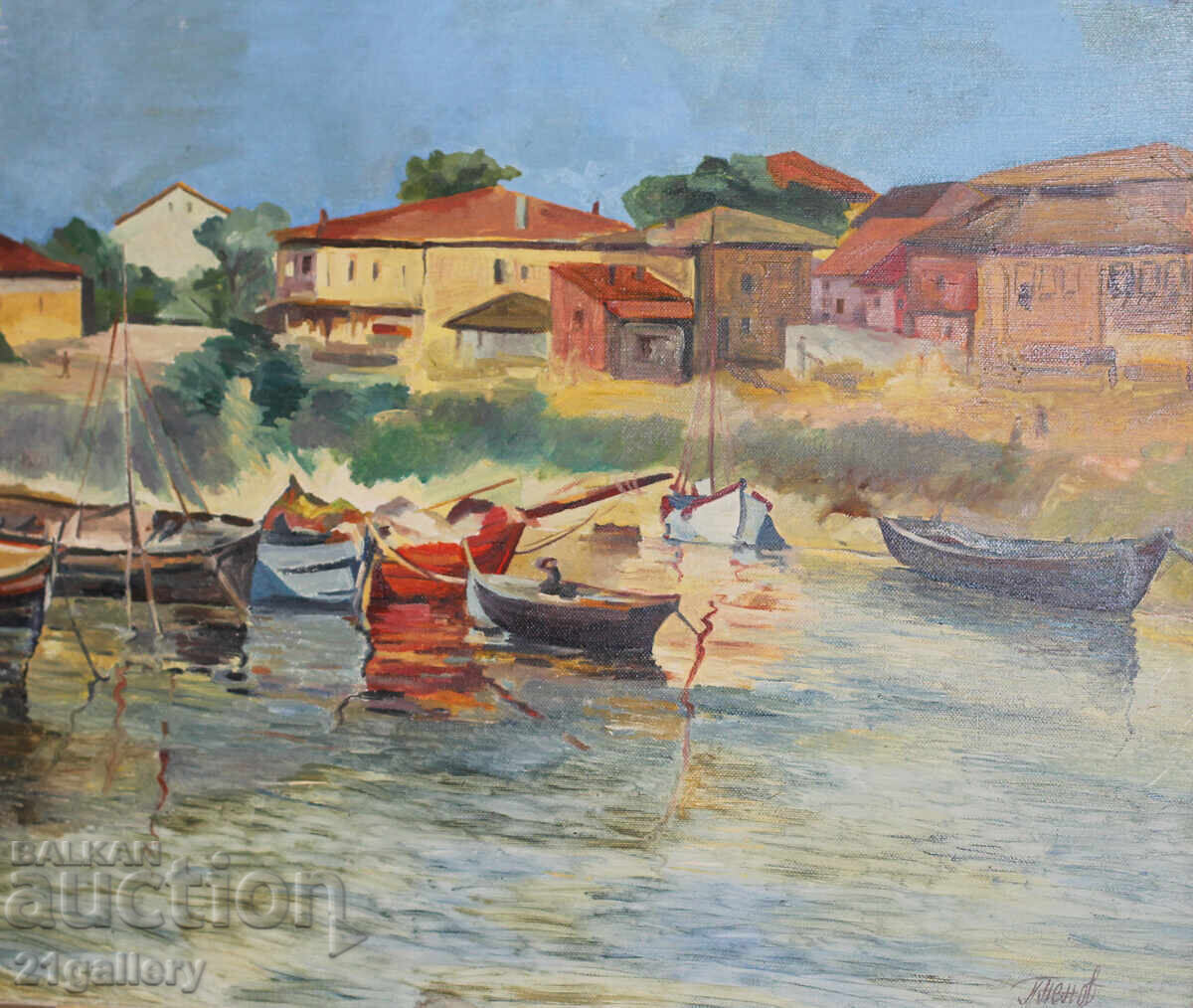 Peter Nenov (1951-) seascape, oil paints with price 400.00 BGN | € 204.52