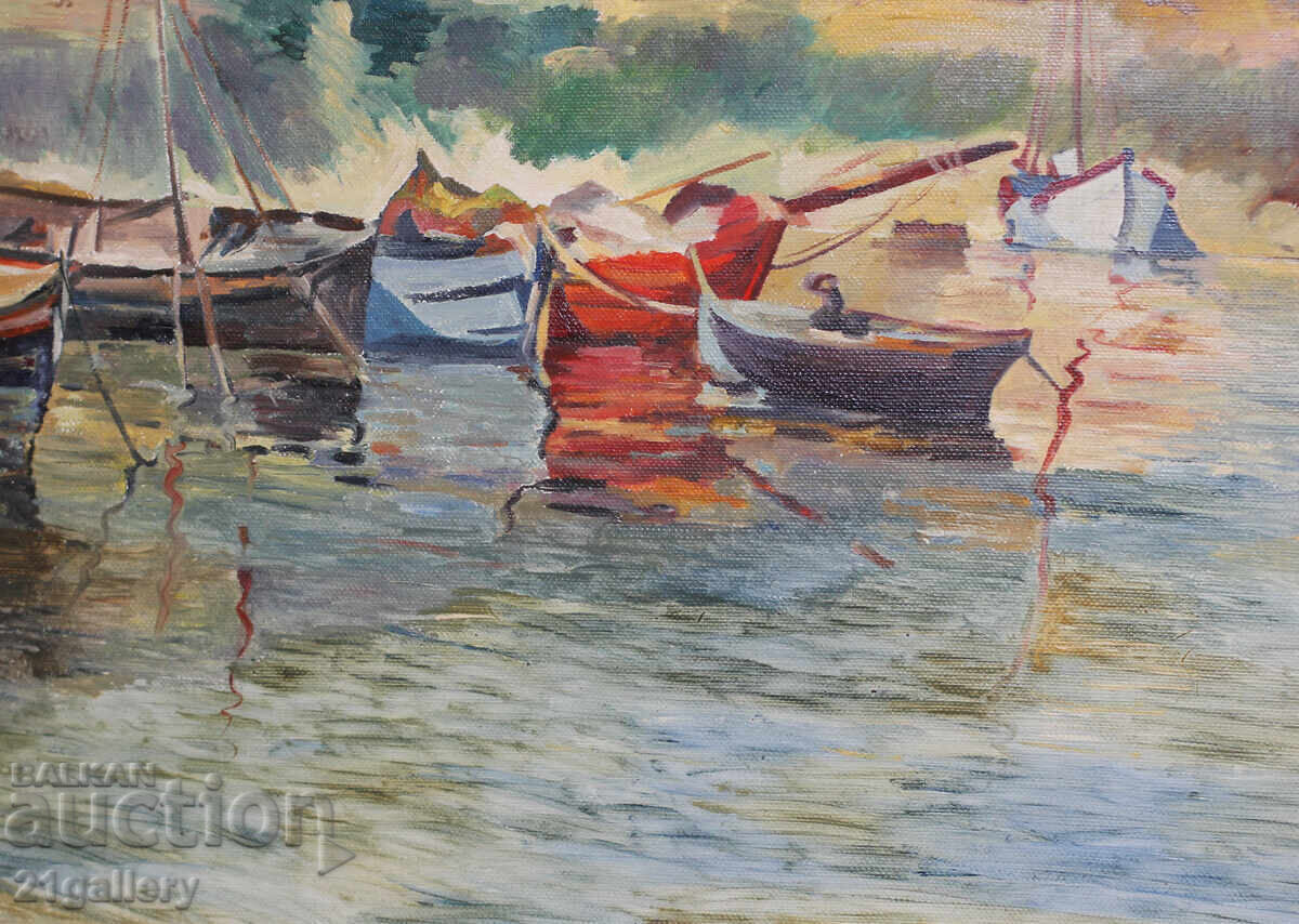 Delivery of Peter Nenov (1951-) seascape, oil paints