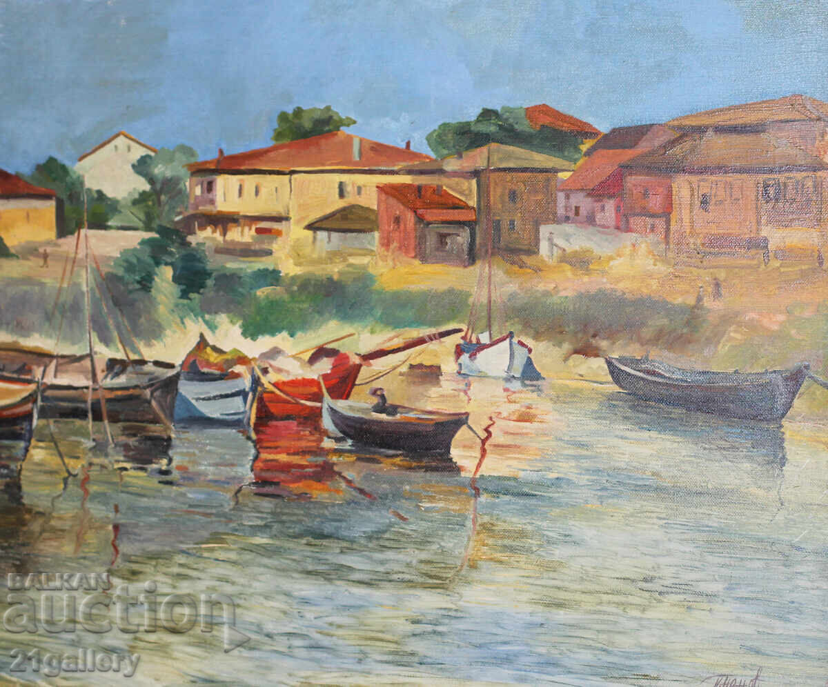 Peter Nenov (1951-) seascape, oil paints