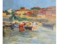 Peter Nenov (1951-) seascape, oil paints