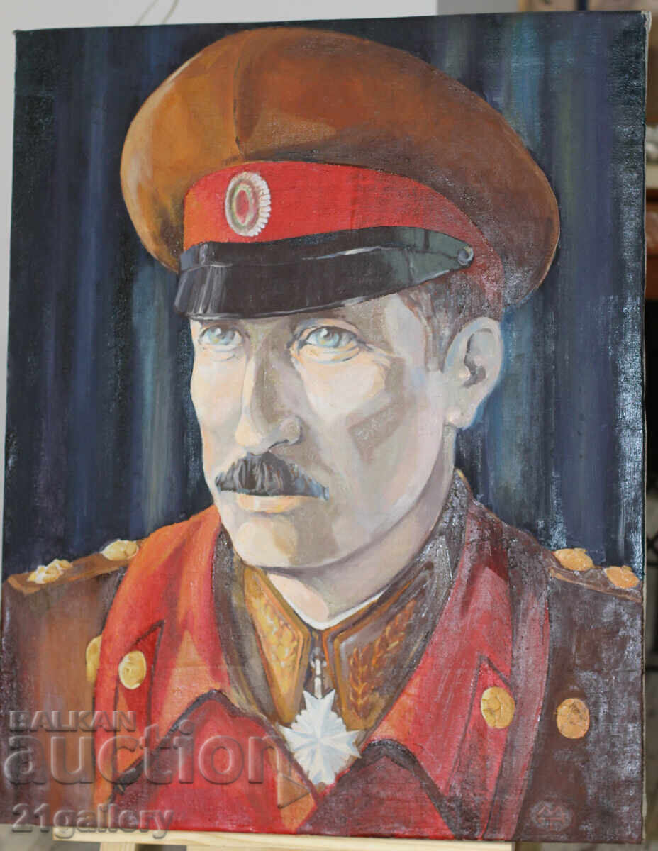 Δημοπρασία Boris III Obedinitel πορτρέτο ελαιογραφία