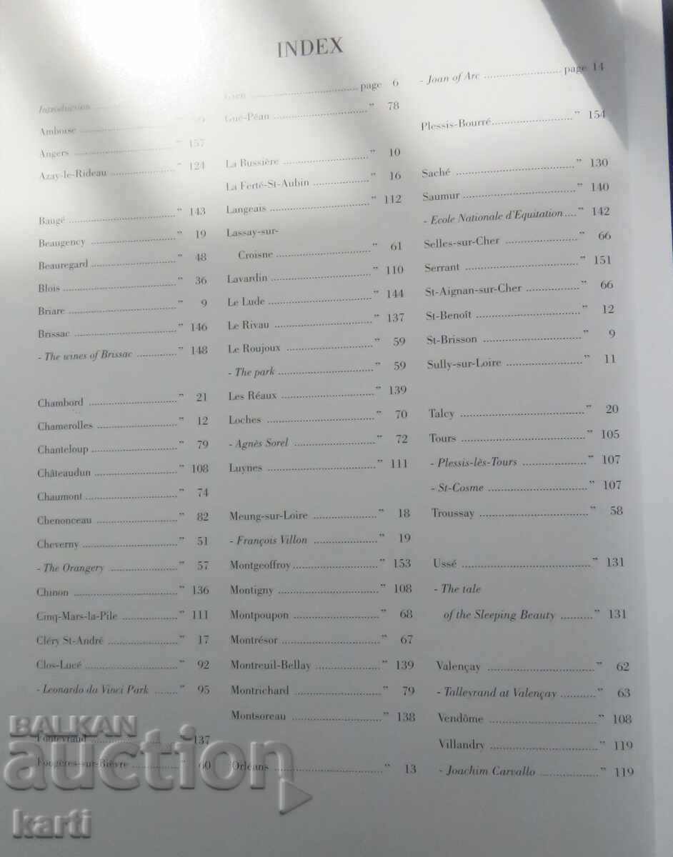 Auction LOIRE CHÂTEAUX - FRANCE - GUIDEBOOK Auction LOIRE CHÂTEAUX - FRANCE - GUIDEBOOK