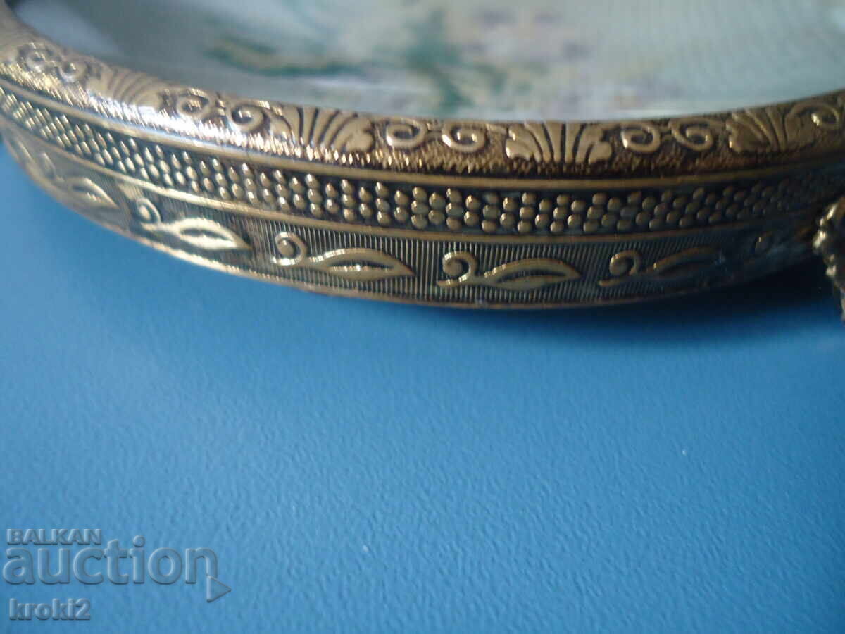 Παλιό όμορφο ορειχάλκινο τασάκι - 7