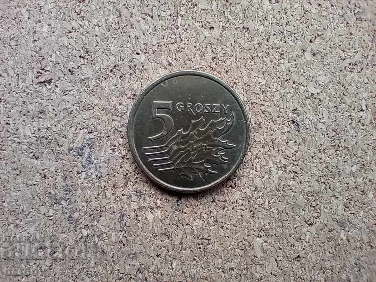 Polonia 5 groși 2005 Polonia 5 groși 2005