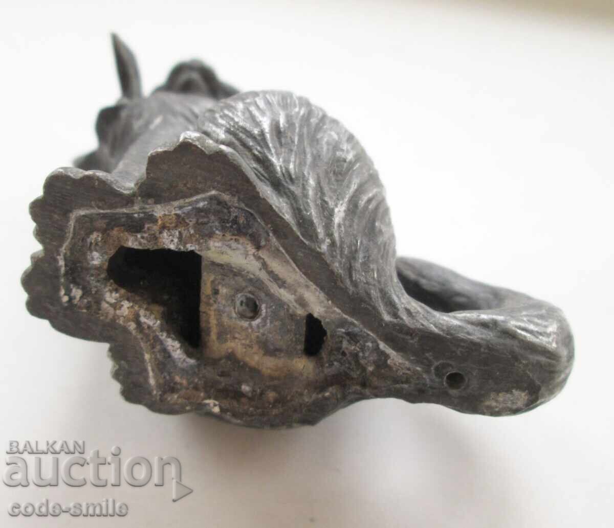 Old French figurine cat kitten with glass eyes - 5 Old French figurine cat kitten with glass eyes - 5