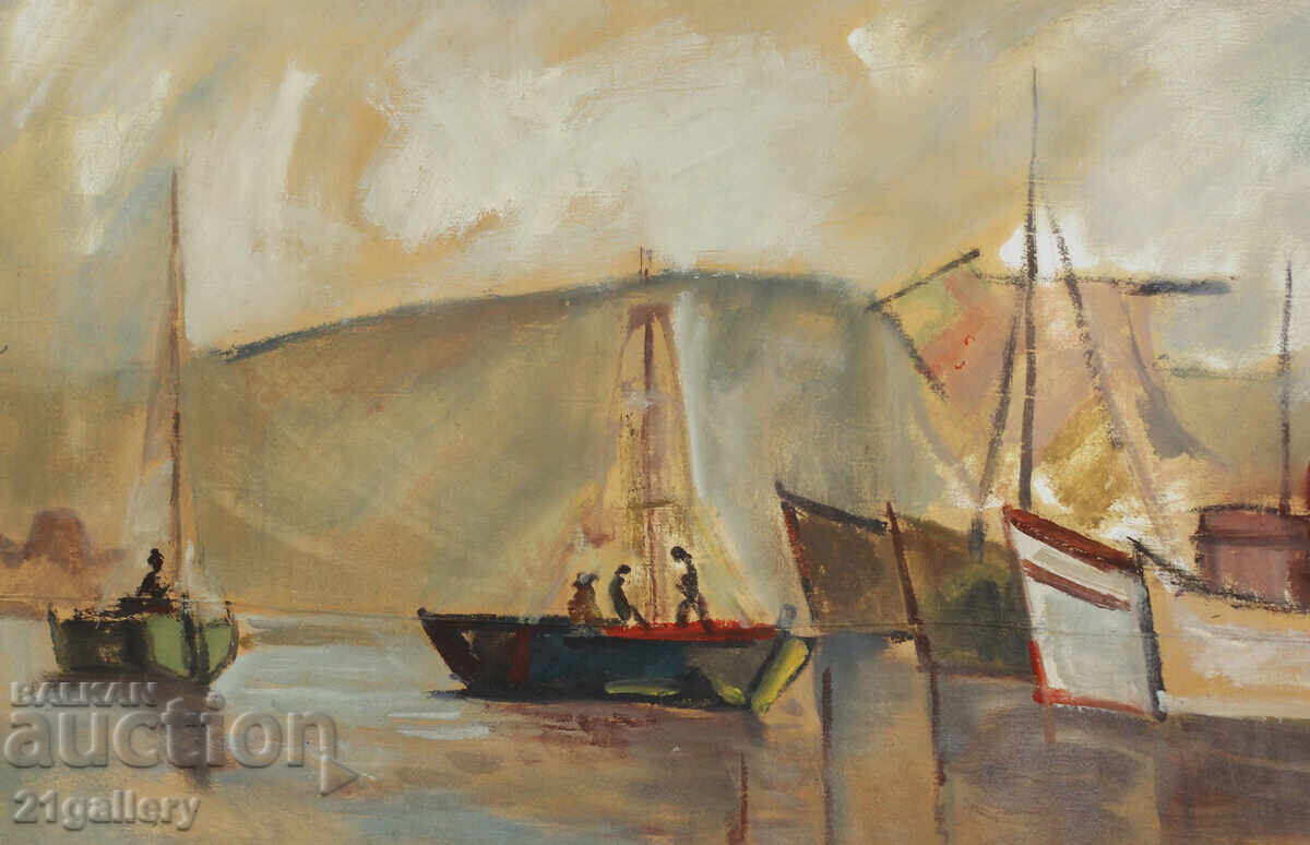 Delivery of Peter Nenov (1951-) seascape, oil paints Delivery of Peter Nenov (1951-) seascape, oil paints