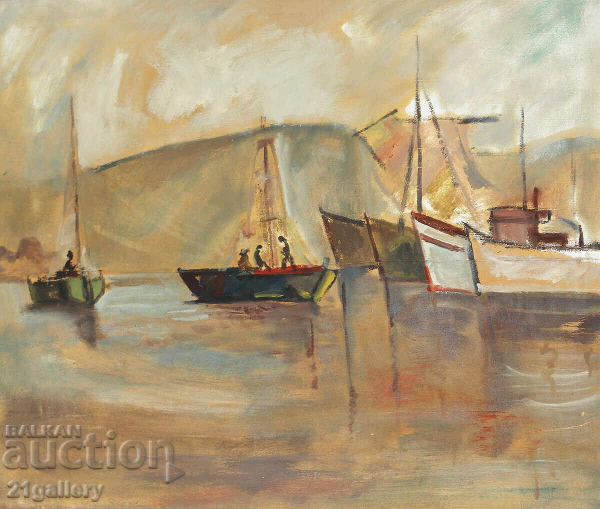 Peter Nenov (1951-) seascape, oil paints Peter Nenov (1951-) seascape, oil paints