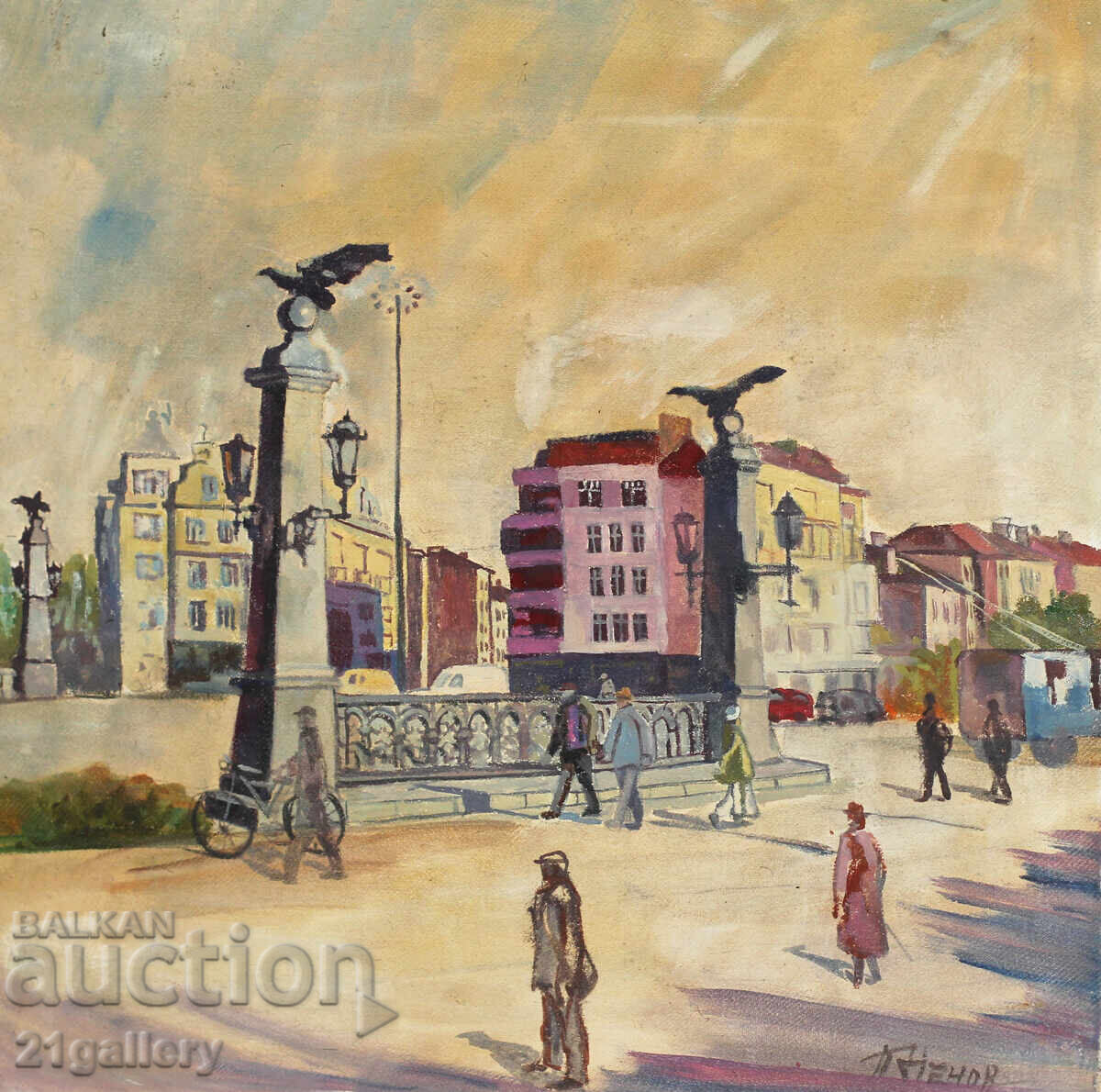 Πέταρ Νένοφ (1951-) αστικό τοπίο, ελαιογραφία με τιμή 250.00 BGN | € 127.82 Πέταρ Νένοφ (1951-) αστικό τοπίο, ελαιογραφία με τιμή 250.00 BGN | € 127.82