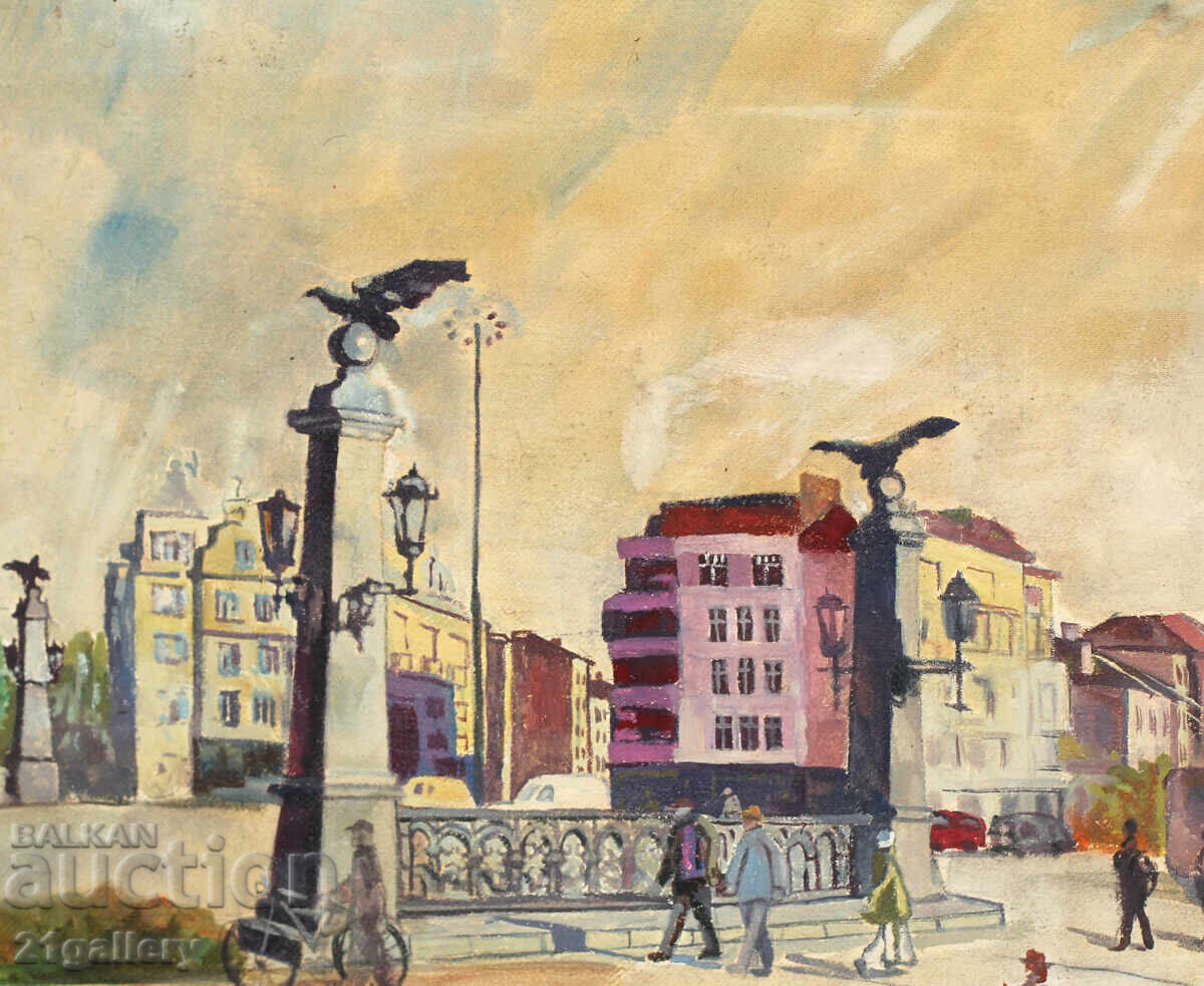 Παράδοση Πέταρ Νένοφ (1951-) αστικό τοπίο, ελαιογραφία Παράδοση Πέταρ Νένοφ (1951-) αστικό τοπίο, ελαιογραφία