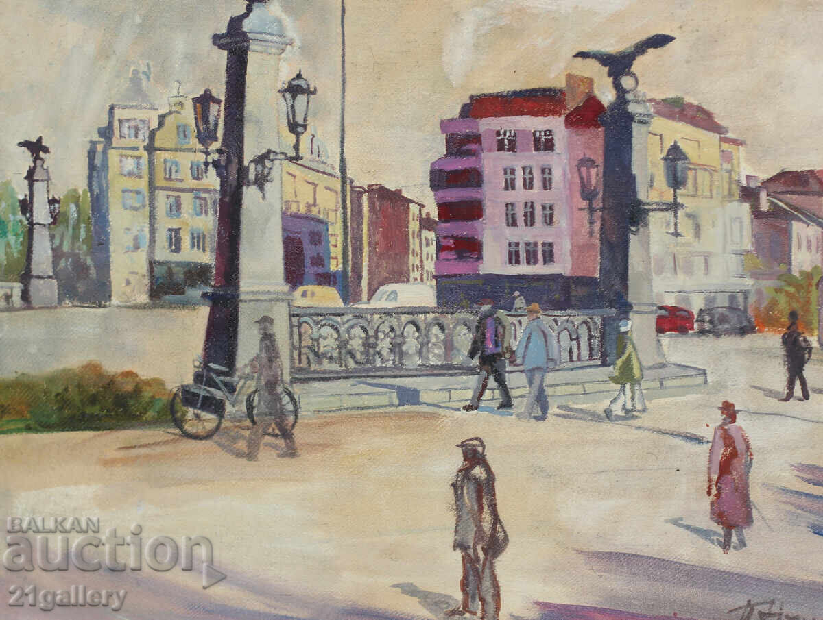 Πέταρ Νένοφ (1951-) αστικό τοπίο, ελαιογραφία - 5 Πέταρ Νένοφ (1951-) αστικό τοπίο, ελαιογραφία - 5