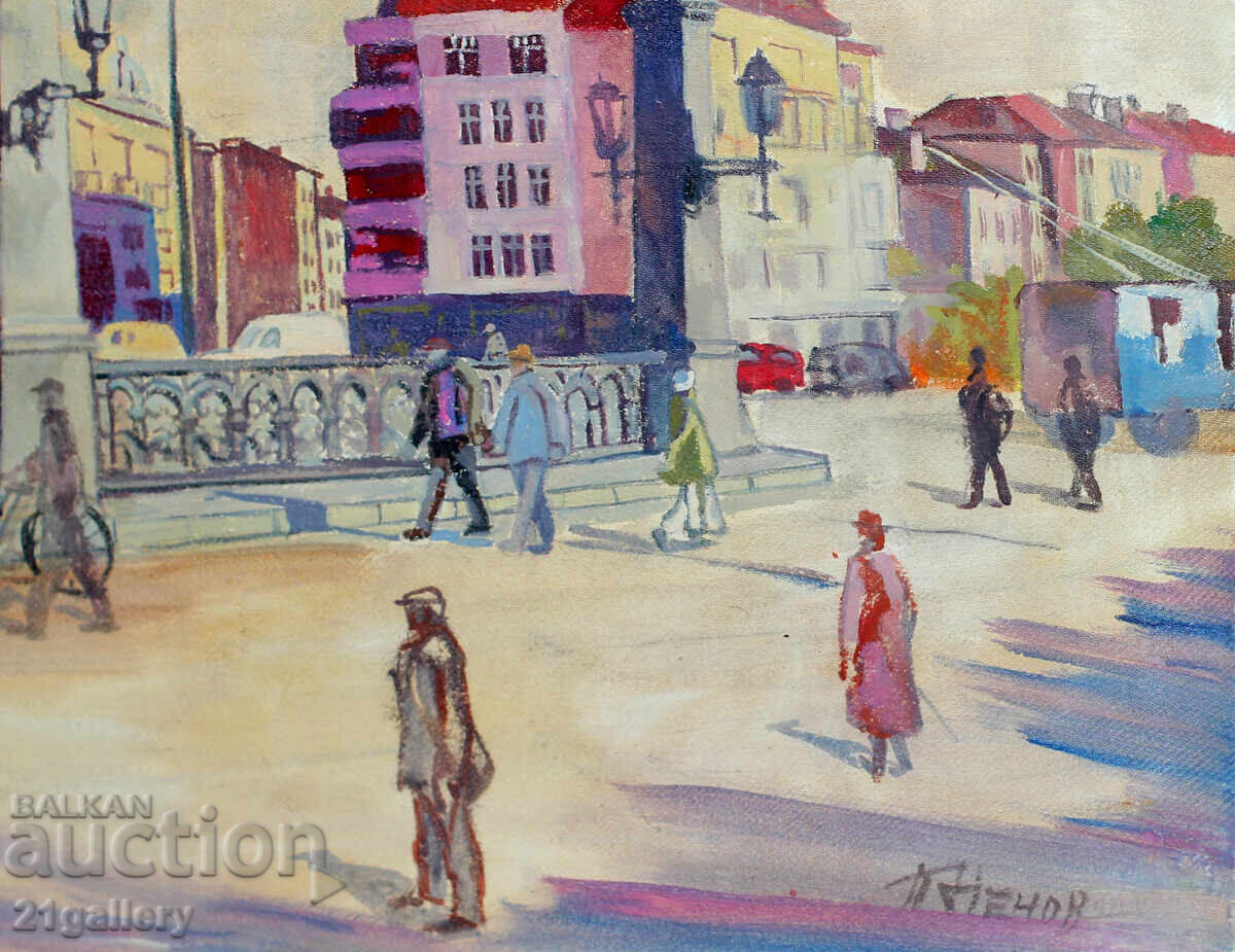 Πέταρ Νένοφ (1951-) αστικό τοπίο, ελαιογραφία - 6 Πέταρ Νένοφ (1951-) αστικό τοπίο, ελαιογραφία - 6