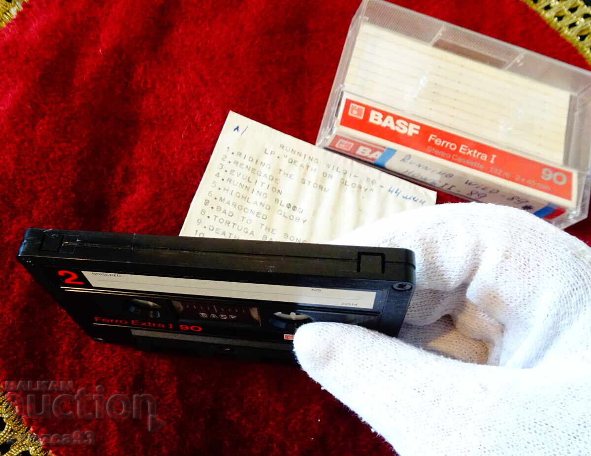 Auction Audio cassette BASF with Running Wild and Howe ii Auction Audio cassette BASF with Running Wild and Howe ii