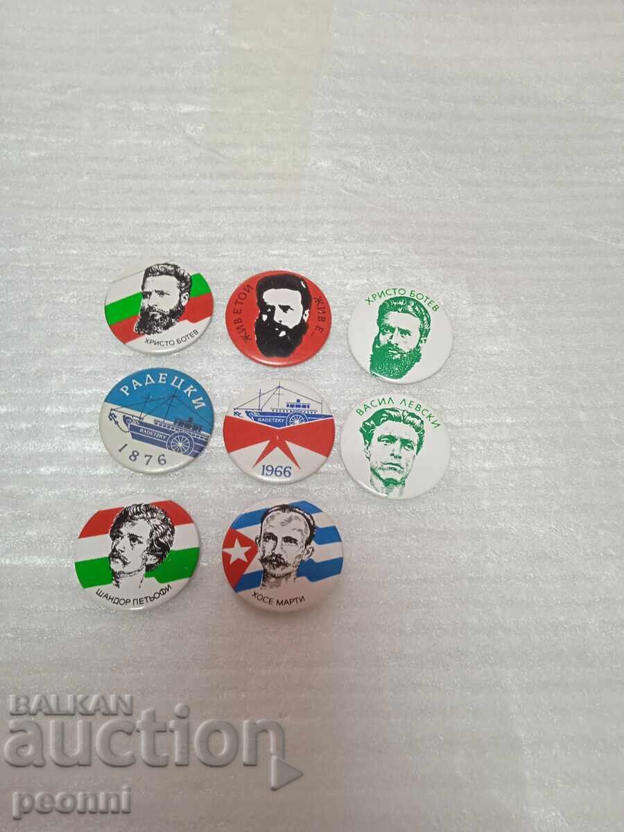 Lot of patriotic badges