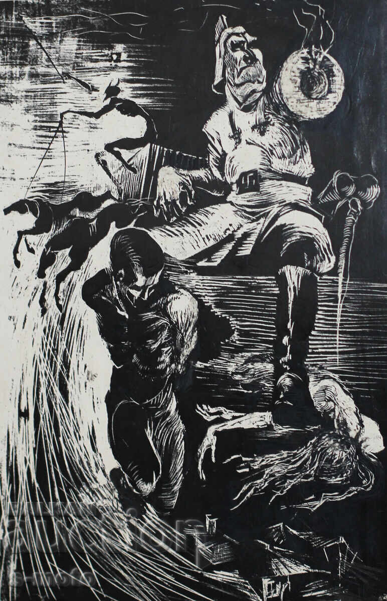 Desen în tuș de Neli Sandeva, 1977