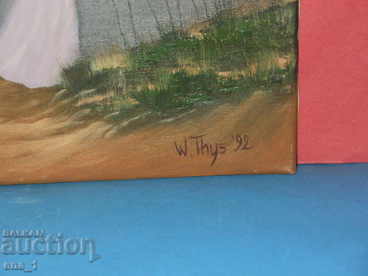 Signed original painting from 1992 - oil on canvas - 5 Signed original painting from 1992 - oil on canvas - 5