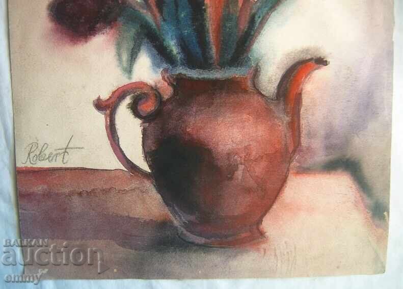 Δημοπρασία Ακουαρέλα με λουλούδια, Robert