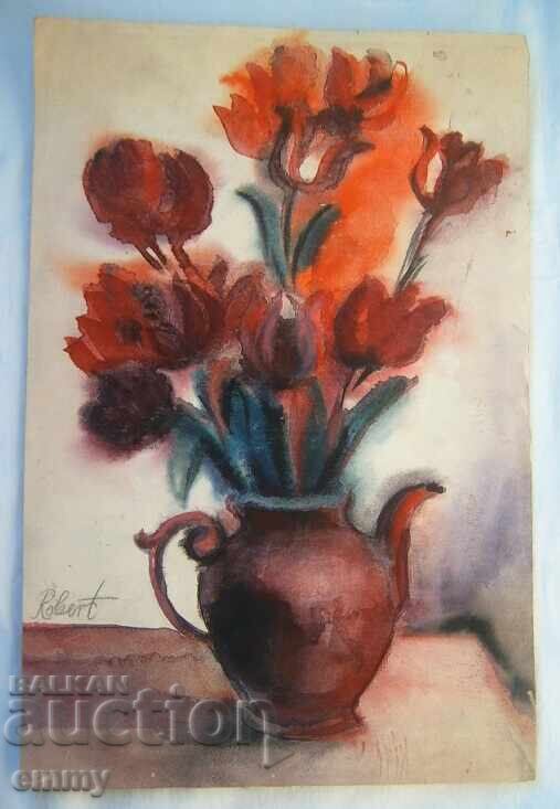 Ακουαρέλα με λουλούδια, Robert