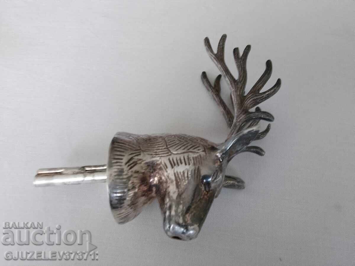 Vintage tap, stopper, rare royal stag head ~ Silver plated with price 70.00 BGN | € 35.79 Vintage tap, stopper, rare royal stag head ~ Silver plated with price 70.00 BGN | € 35.79
