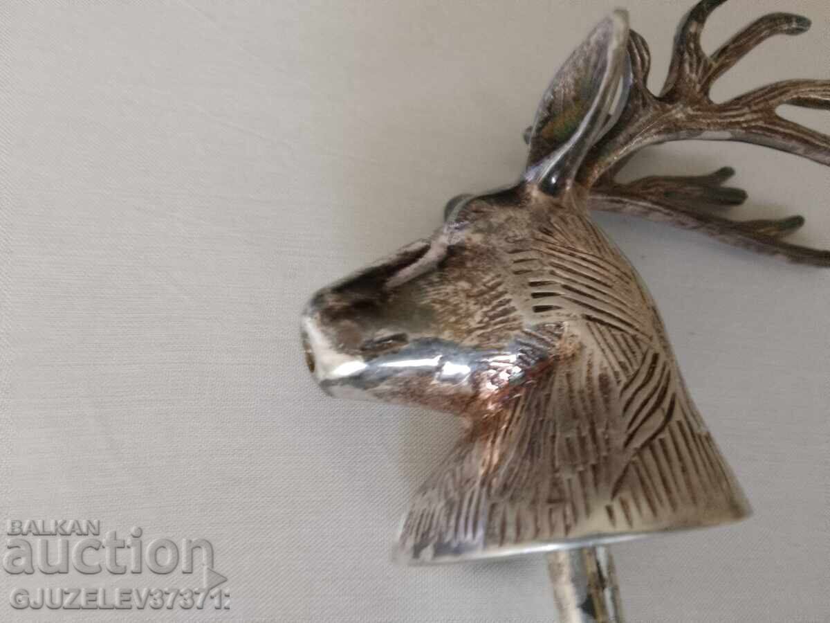 Vintage tap, stopper, rare royal stag head ~ Silver plated - 7 Vintage tap, stopper, rare royal stag head ~ Silver plated - 7