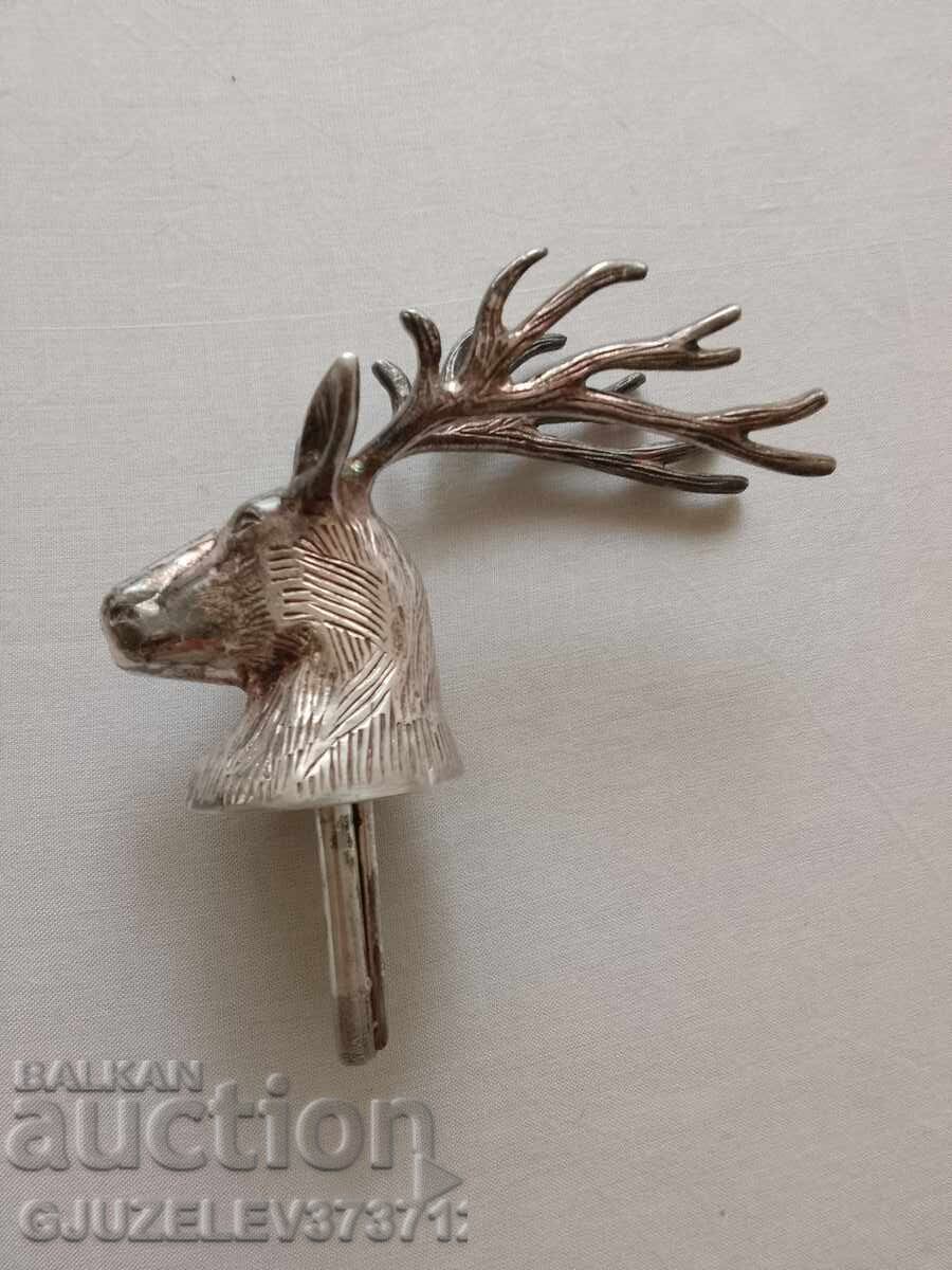 Vintage tap, stopper, rare royal stag head ~ Silver plated Vintage tap, stopper, rare royal stag head ~ Silver plated