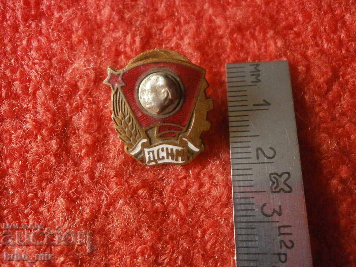 Auction OLD BADGE ON SCREW - SOCIAL - ENAMEL Auction OLD BADGE ON SCREW - SOCIAL - ENAMEL