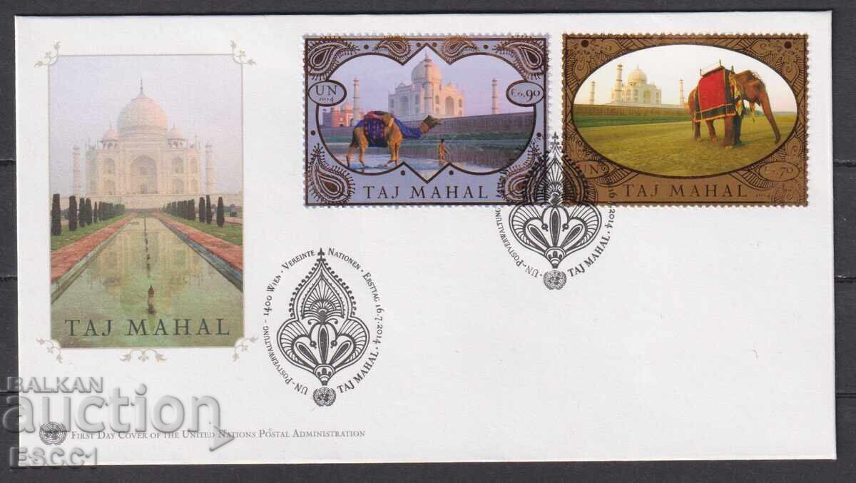 First Day Cover Taj Mahal 2014 from UN Vienna First Day Cover Taj Mahal 2014 from UN Vienna
