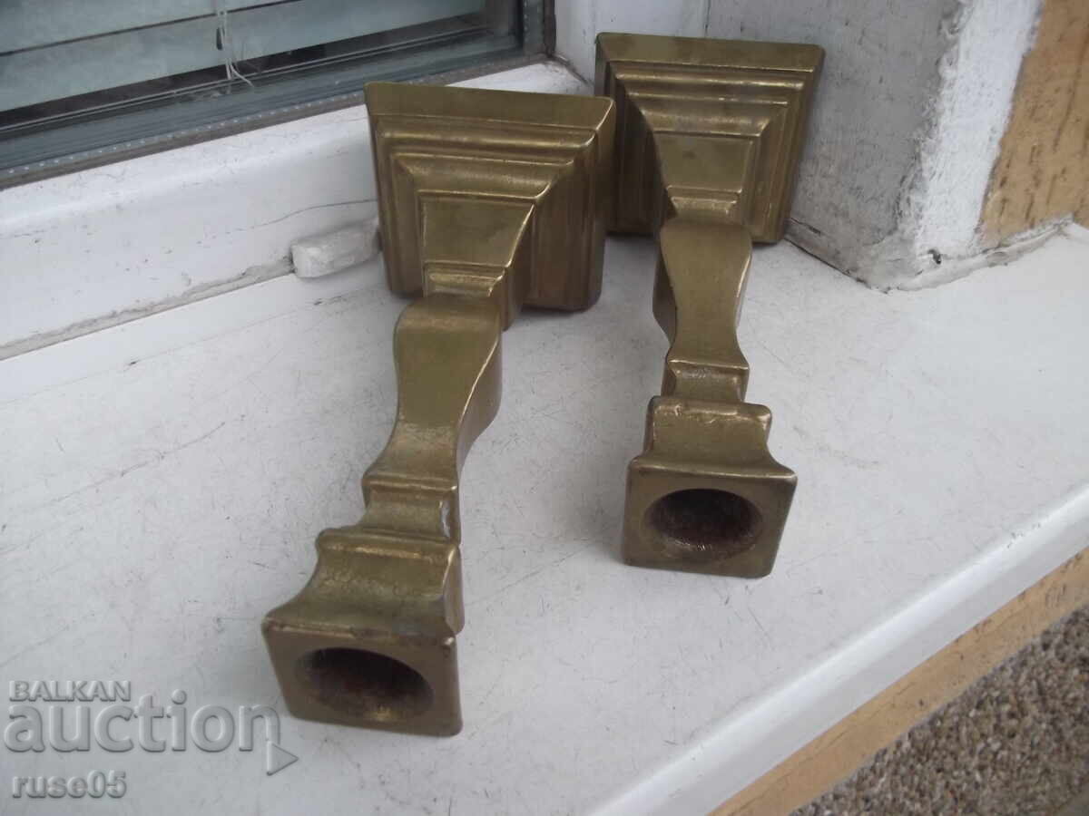 Lot of 2 bronze candlesticks - 1470 g - 5 Lot of 2 bronze candlesticks - 1470 g - 5