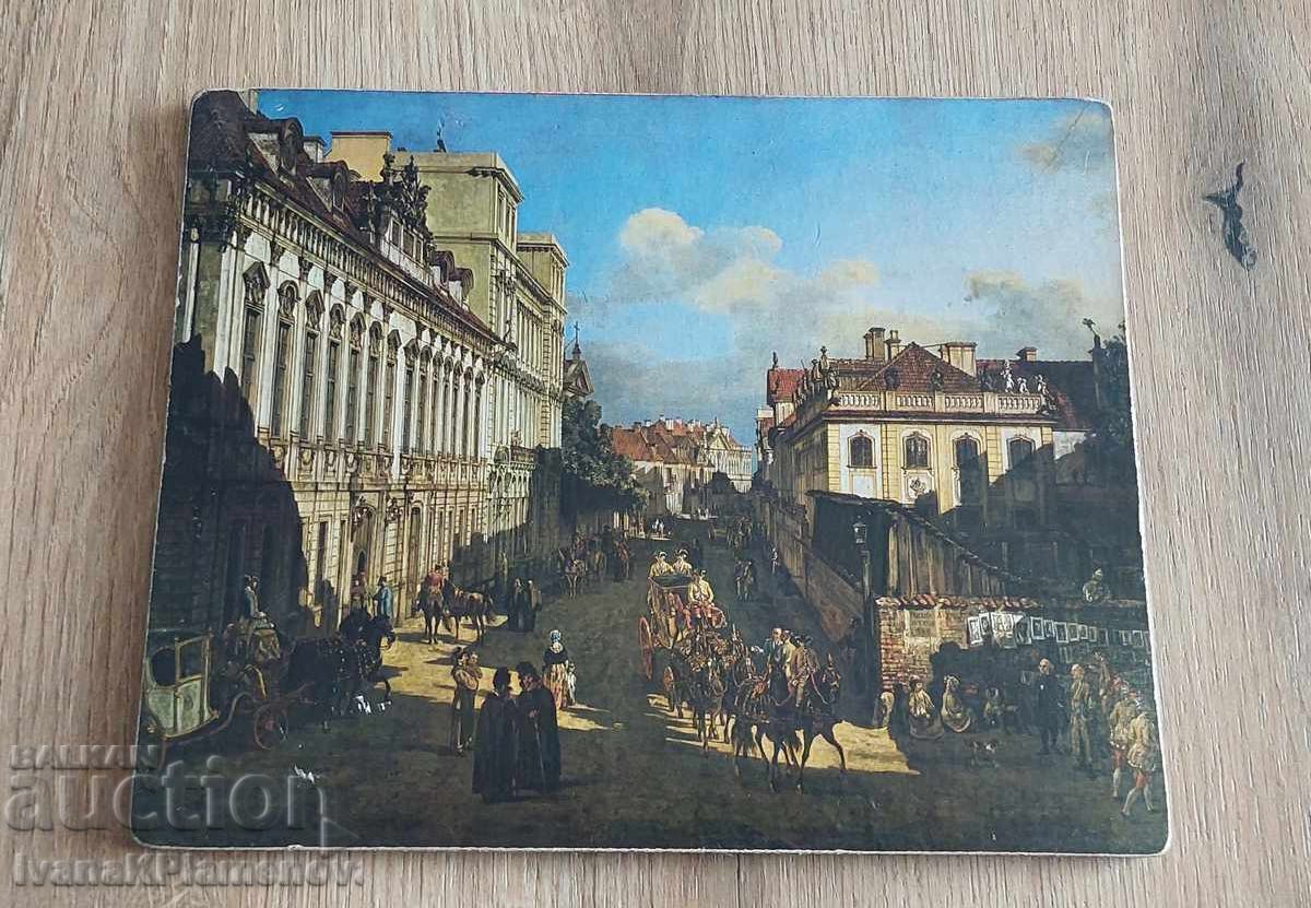 Reproduction painting on wooden board 25cm 20cm