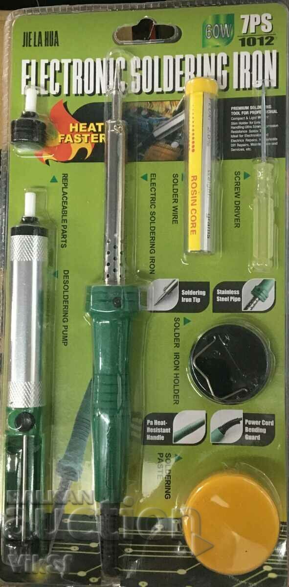Soldering iron 60W with pump, 7 in 1