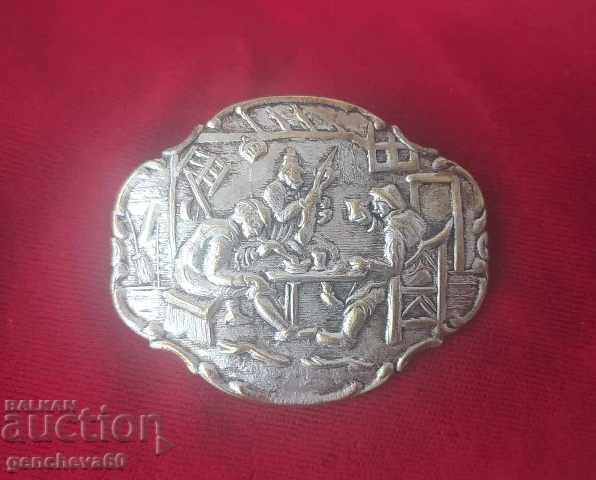 Αντίκα καρφίτσα καρφίτσα - ασημένια