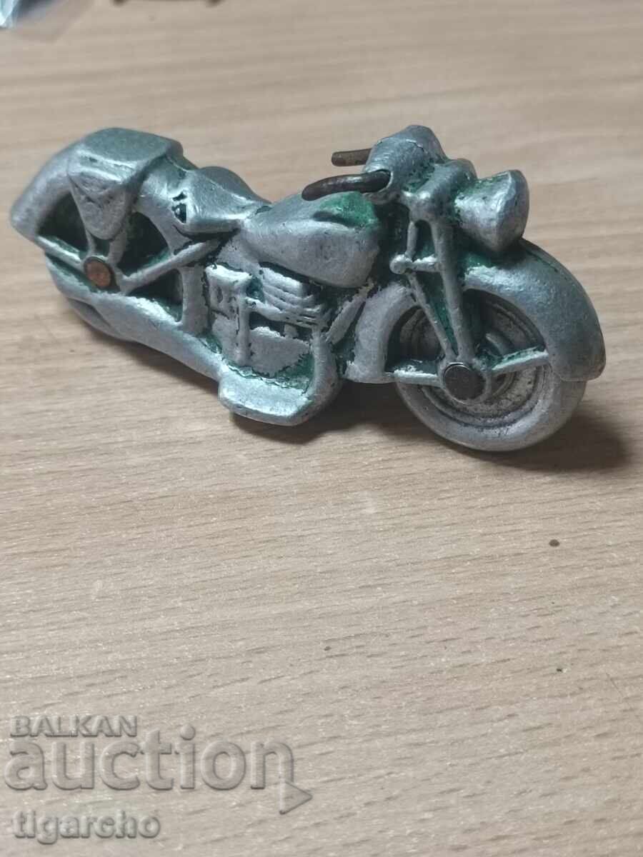 Old metal toy motorcycle