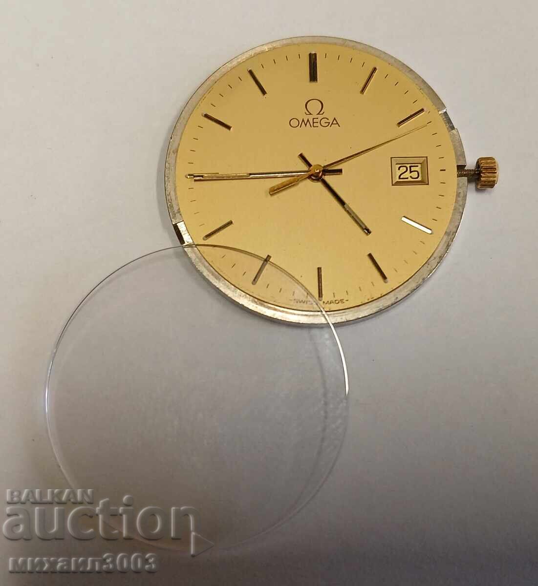 Auction  SWISS QUARTZ MOVEMENT, DIAL AND CROWN - OMEGA