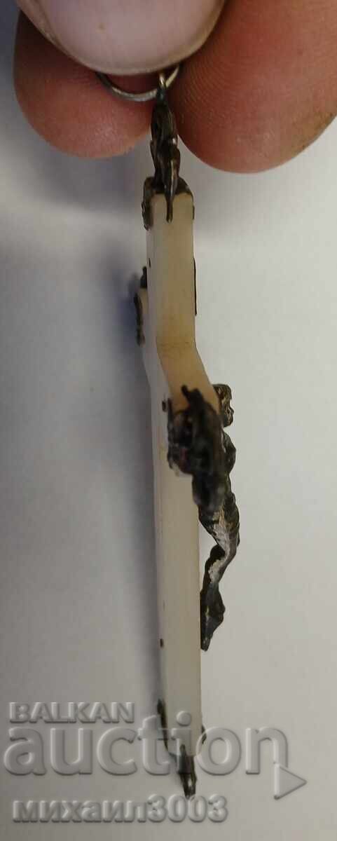 Delivery of Antique Mother-of-Pearl Cross, Handmade