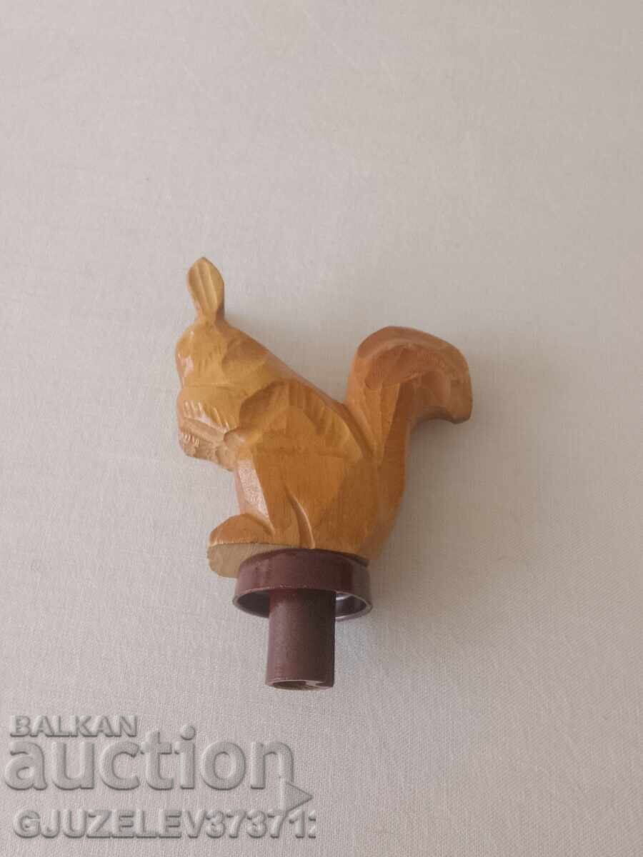 Delivery of Wooden bottle stopper squirrel