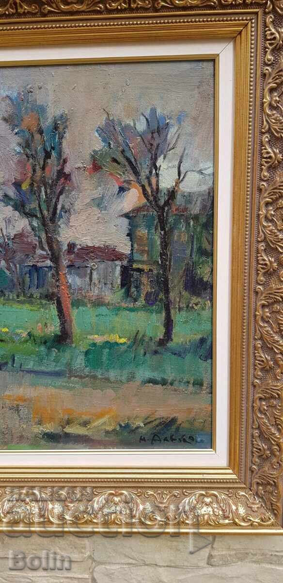 Delivery of Bulgarian painting - Landscape - Napoleon Alekov 1950-60s Delivery of Bulgarian painting - Landscape - Napoleon Alekov 1950-60s