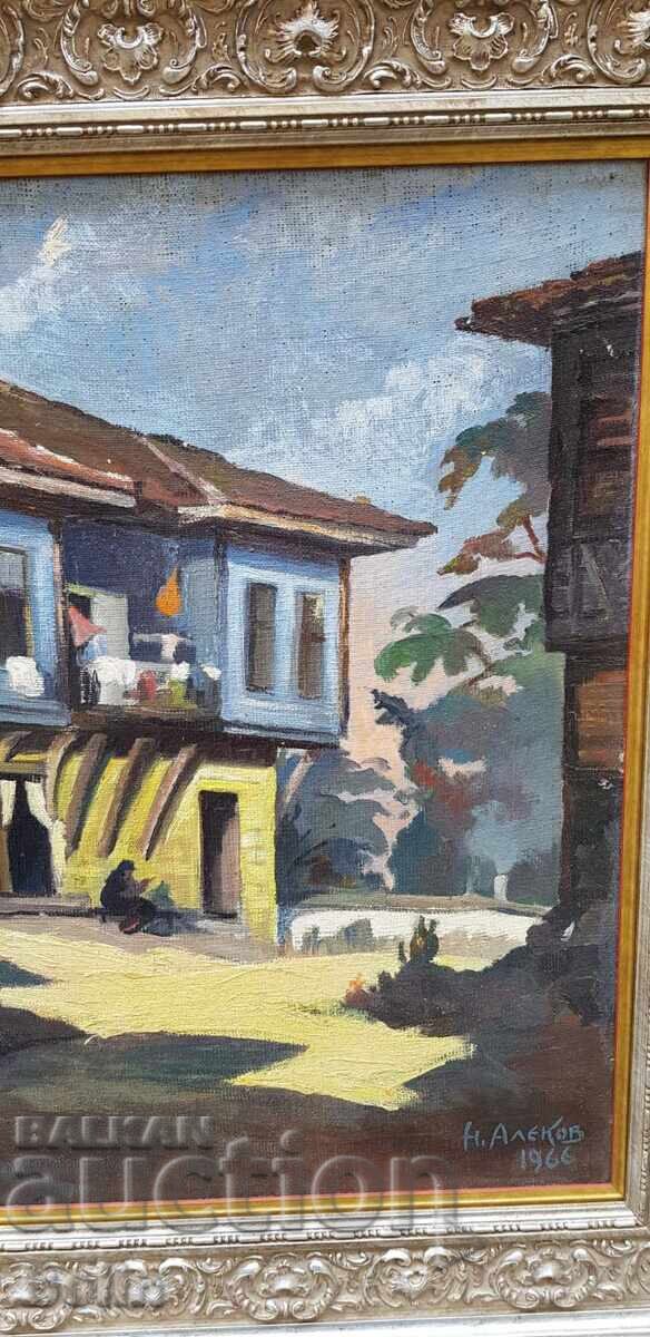 Bulgarian painting - Landscape - Napoleon Alekov 1966 - 5 Bulgarian painting - Landscape - Napoleon Alekov 1966 - 5