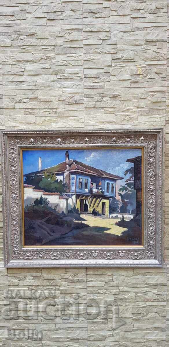 Bulgarian painting - Landscape - Napoleon Alekov 1966 Bulgarian painting - Landscape - Napoleon Alekov 1966