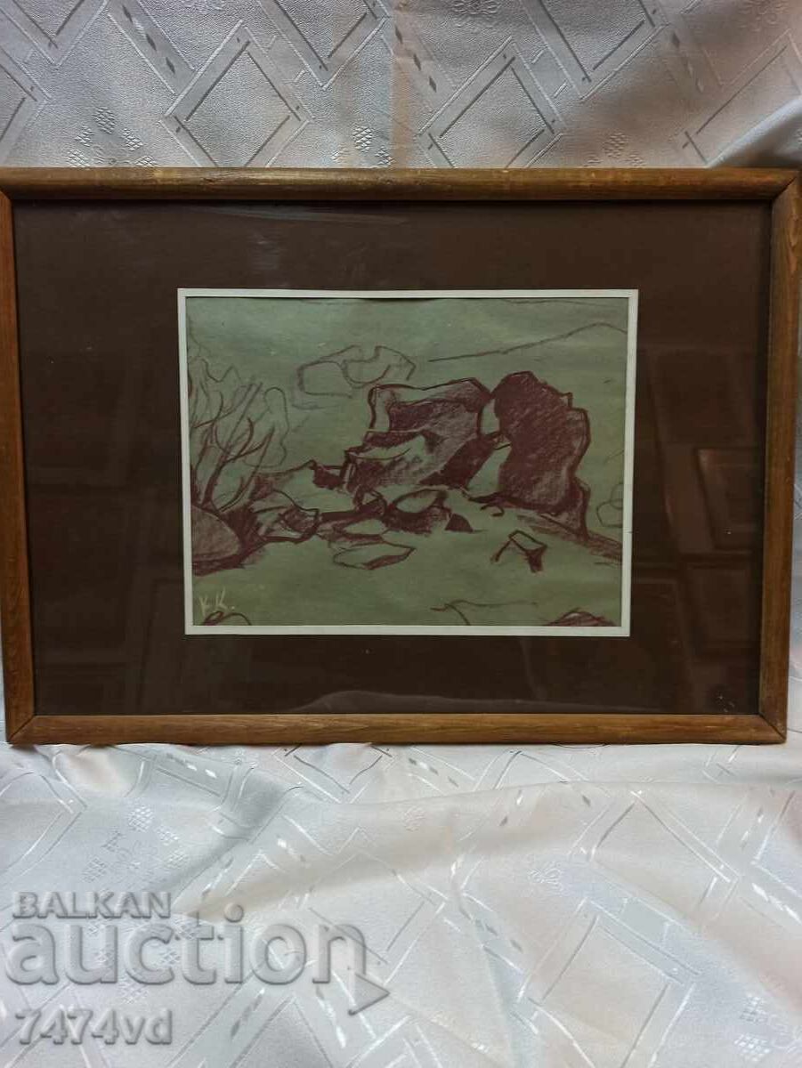 Original painting by artist Krasimir Krustev - Belogradchik Original painting by artist Krasimir Krustev - Belogradchik