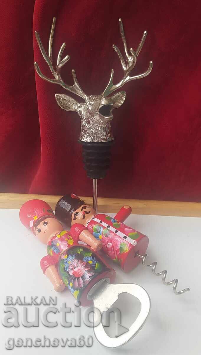 Beautiful set of corkscrew, bottle opener Budapest and etc