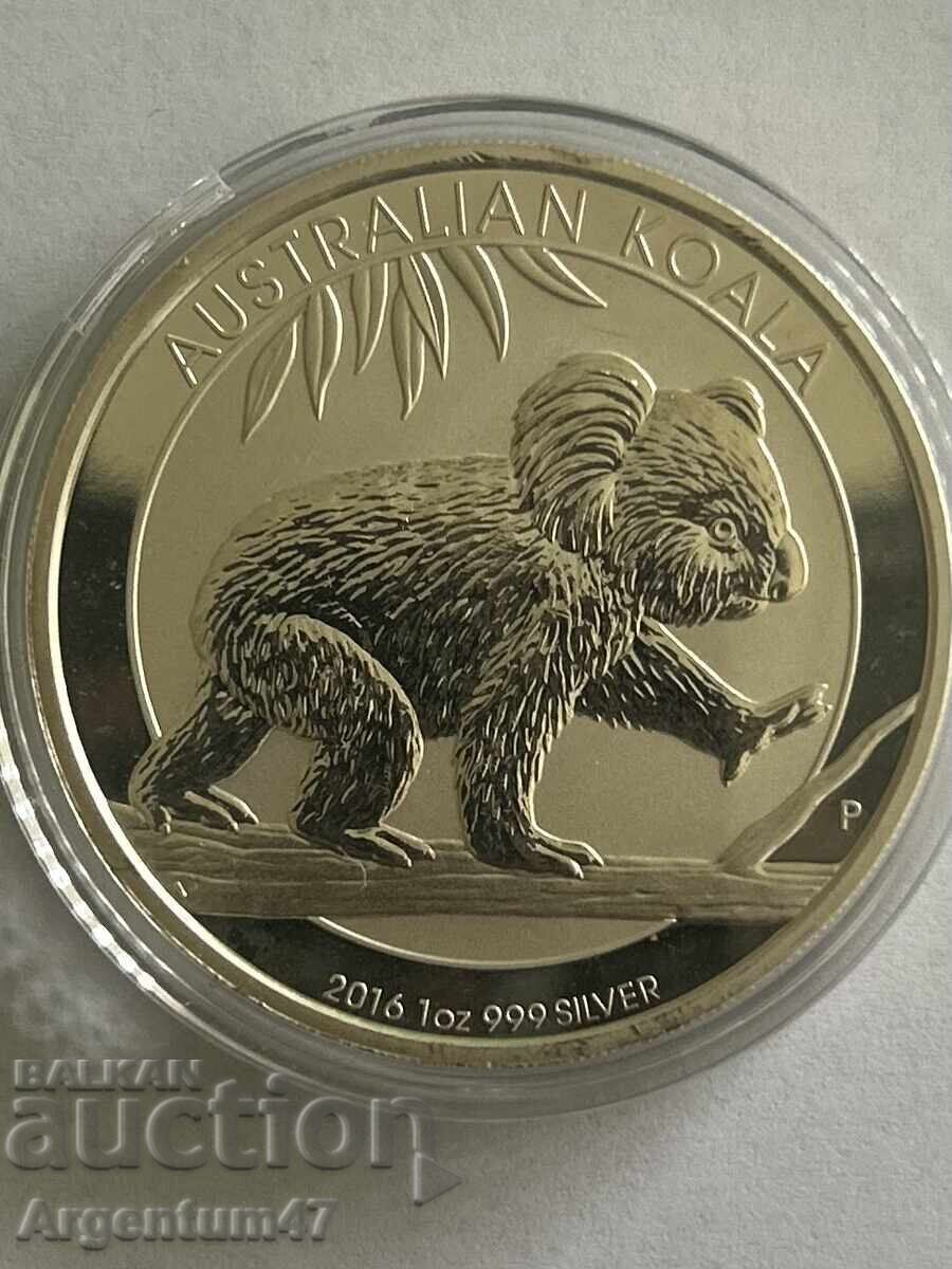 Auction SILVER 1 OZ 2016 AUSTRALIA - KOALA Auction SILVER 1 OZ 2016 AUSTRALIA - KOALA