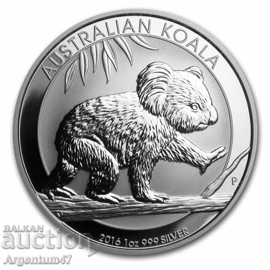 SILVER 1 OZ 2016 AUSTRALIA - KOALA SILVER 1 OZ 2016 AUSTRALIA - KOALA