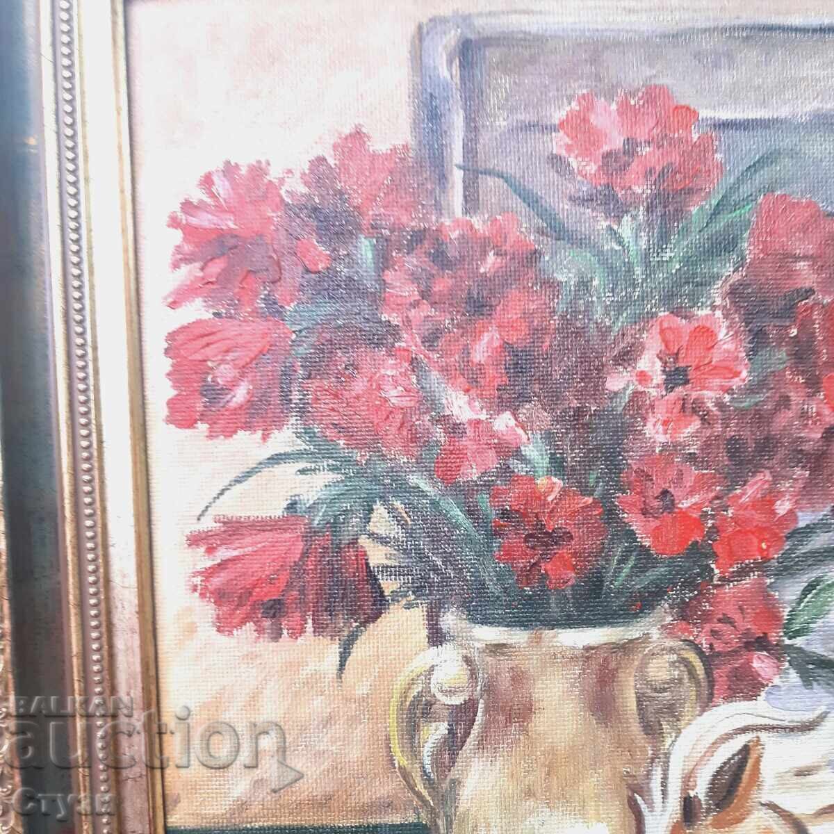 Auction  Still life by Tsvetan Pelov, oil, 58x43cm