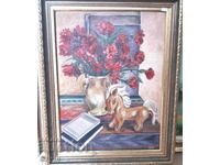 Natură statică de Țvetan Pelov, ulei, 58x43cm