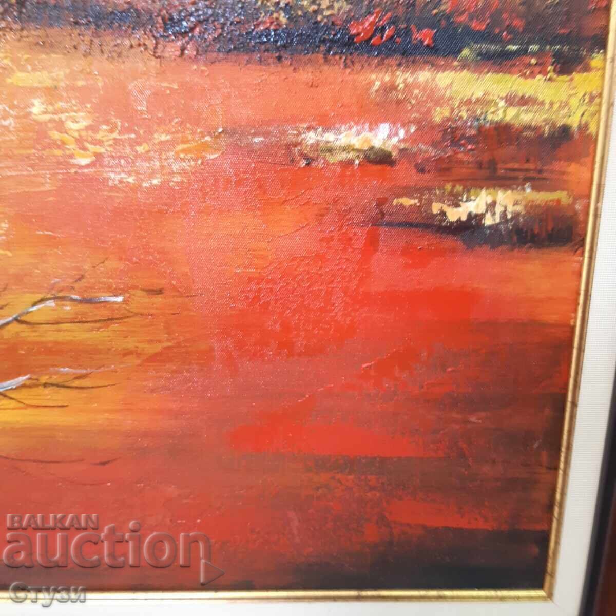 Autumn landscape, oil, 60 x 50 cm-Sale - 5